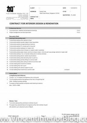 Varsity Park Condominium PLUS Interior Design-Quotation 5